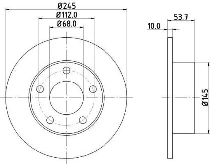 Гальмівний диск HELLA 8DD 355 118-581