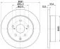 Диск гальмівний зад. Lexus RX270/350/450H 12-/Toyota Rav 4 IV HELLA 8DD 355 118-881 (фото 1)