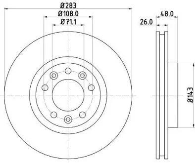 Тормозной диск HELLA 8DD 355 120-411