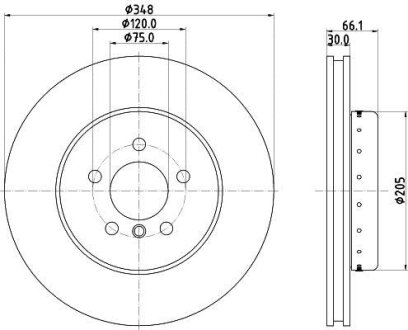 Гальмівний диск HELLA 8DD 355 120-651