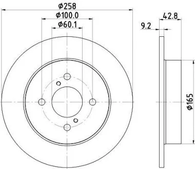Гальмівний диск HELLA 8DD 355 122-521