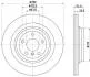 Диск гальмівний зад. (330mmx22mm) MERCEDES GLE W166 15- ML W166 11- HELLA 8DD 355 122-561 (фото 1)