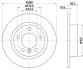 Диск гальмівний зад.Mini Countryman (R60), Paceman (R61) 1.6/1.6D/2.0D 08.10-10.16 HELLA 8DD 355 123-001 (фото 1)