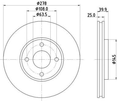 Гальмівний диск HELLA 8DD 355 123-461