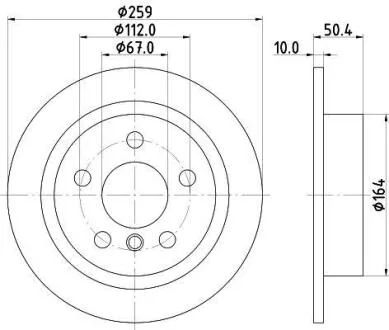 Гальмівний диск HELLA 8DD 355 123-491