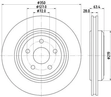 Гальмівний диск HELLA 8DD 355 125-141