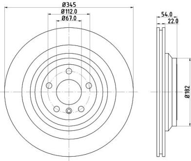 Диск гальмівний HELLA 8DD 355 126-311