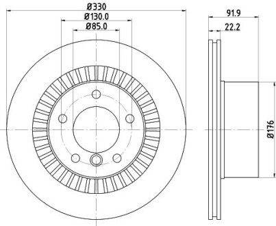 Диск гальмівний HELLA 8DD 355 126-331