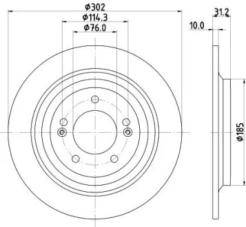 Гальмівний диск HELLA 8DD 355 126-681