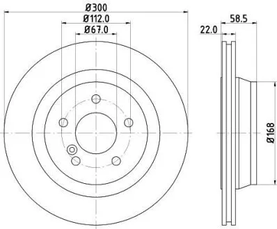 Гальмівний диск HELLA 8DD 355 127-481