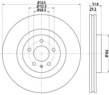 Диск гальмівний HELLA 8DD 355 128-731