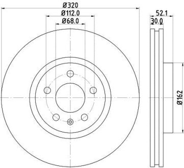 Диск гальмівний PRO HELLA 8DD 355 129-231