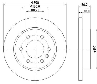Гальмівний диск HELLA 8DD 355 131-831