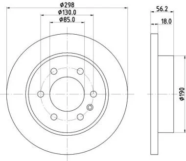 Гальмівний диск HELLA 8DD 355 131-831