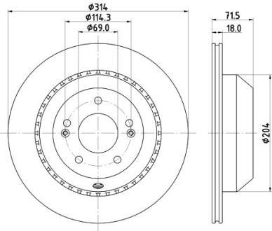 Диск гальмівний HELLA 8DD 355 131-881