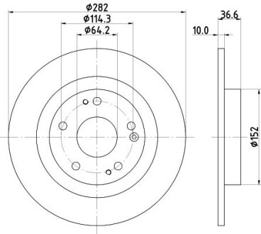 Гальмівний диск HELLA 8DD 355 131-901