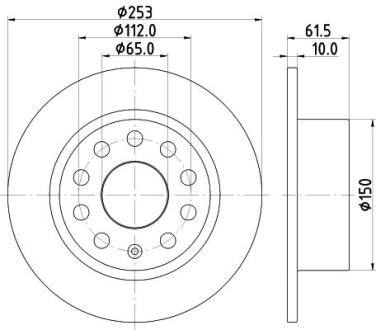 Диск гальмівний HELLA 8DD 355 132-281
