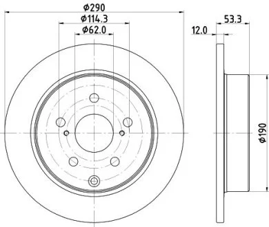 Гальмівний диск HELLA 8DD 355 132-591