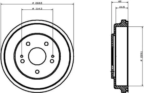 Гальмівний барабан HELLA 8DT 355 300-291