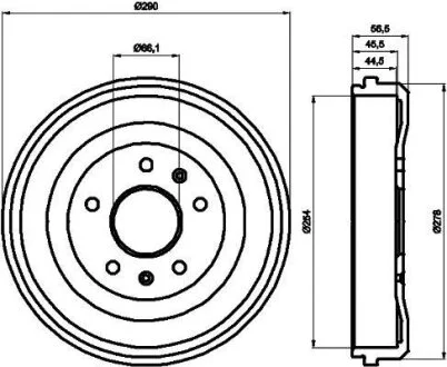 Гальмівний барабан HELLA 8DT 355 300-901