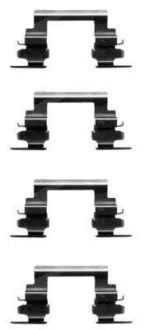 Ремкомплект гальмівних колодок (	4 -комп.) HELLA 8DZ 355 203-721