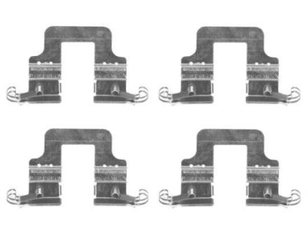 Ремкомплект гальмівних колодок (4 -комп.) HELLA 8DZ 355 204-851
