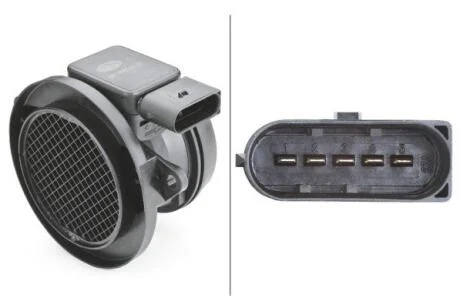 Витратомір повітря (5 конт.) MB C,E-class (W203/W211) 1.8/1.8CNG 02-11 HELLA 8ET 009 142-351