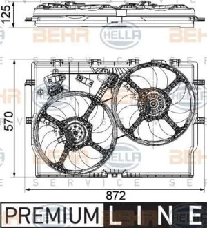 Вентилятор кабiни кондиц. HELLA 8EW 351 040-631