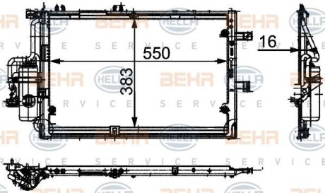 Конденсер кондиціонера HELLA 8FC 351 300-621