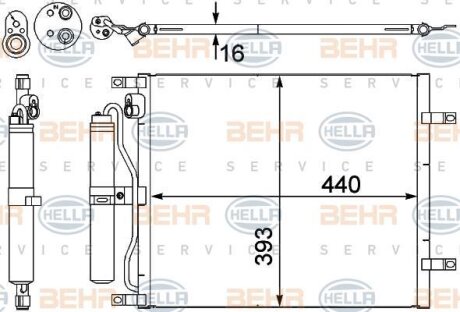 Конденсер кондиціонера HELLA 8FC 351 303-231