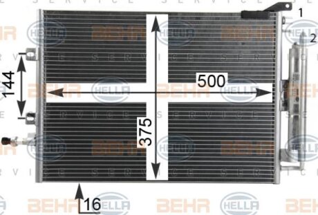 Радiатор кондицiонера HELLA 8FC 351 319-244