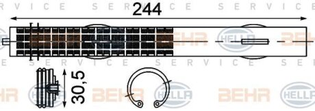 Осушитель кондиционера E70/F15/F85/E71/E72/F16/F86 2.0-4.8 06- HELLA 8FT 351 192-761