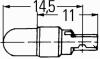W1.2W 12V 1.2W W2x4.6d Автолампа STANDARD HELLA 8GA 007 997-011 (фото 2)