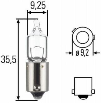 H6W BAX 9 s 12V 6W автолампа HELLA 8GH 007 643-121