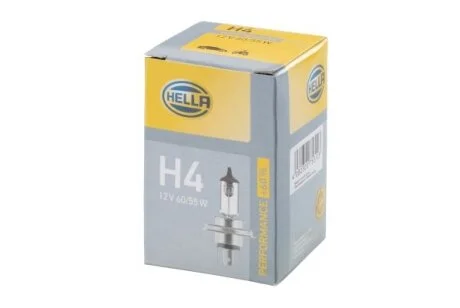 H4 12V 60/65W Лампа розжарювання PLUS 60% HELLA 8GJ 223 498-221