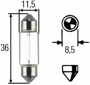 C5W 24V автолампа пальчикова (36мм) HELLA 8GM 002 092-241
