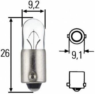 Лампа T4W HELLA 8GP 002 067-123