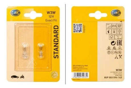 Лампа W3W HELLA 8GP003594-143