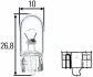Лампа доп. освещ. W5W 5W W 2,1 x 9,5d 24V(Груз./ком) (мин 10 шт.) 8GP 003 594-251