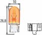 HELLA WY5W жовта 12V5W автолампа безцокольна 8GP 003 594-541