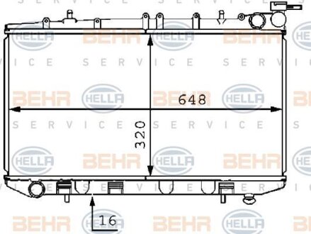Радіатор охолоджування HELLA 8MK 376 704-701