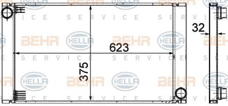 Радіатор охолоджування HELLA 8MK 376 753-581