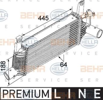 Радіатор наддуву HELLA 8ML 376 746-041
