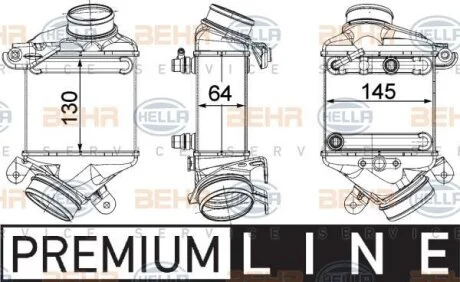 Радиатор интеркуллера, R 4.4 BMW 5-7, X5, X6 06- HELLA 8ML 376 746-441