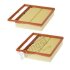 Фильтр воздушный, DB W220 - W221 - W222 - W463, (OM 275-277-279), 2002>, (к-т) HENGST FILTER E747L-2 (фото 1)