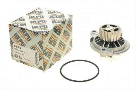 Насос охолоджуючої рідини, з ущільненням AUDI 100 C4, A6 C4 VW CALIFORNIA T4 CAMPER, CRAFTER 30-35, CRAFTER 30-50, LT 28-35 I, LT 28-35 II, LT 28-46 II, LT 40-55 I 2.4D/2.5/2.5D 01.79-05.13 HEPU P574