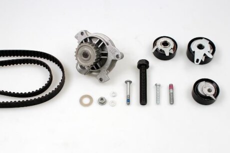 Водяная помпа, VW LT - T-4, 2.5 TDI, (20 зуб.), (к-т: 3 ролика / +2 ремня) HEPU PK05360