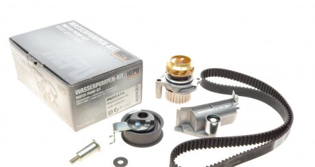 Комплект ремня ГРМ AUDI A3/A4/A46/TT 95- 1.8T с помпой HEPU PK05474