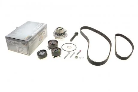 Водяная помпа, VW LT - T-4, 2.5 TDI, (20 зуб.), (к-т: 3 ролика / +2 ремня) HEPU PK05743