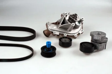 Комплект ГРМ, пас+ролик+помпа HEPU PK08080